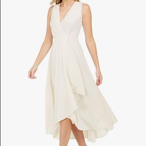 Calvin Klein Women's Sleeveless V-Neck Maxi Dress with Ruffle-Skirt